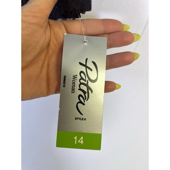 NWT VTG Patra Sheer Lace Long Sleeve Jacket Top Women's 14 Purple - Picture 11 of 15